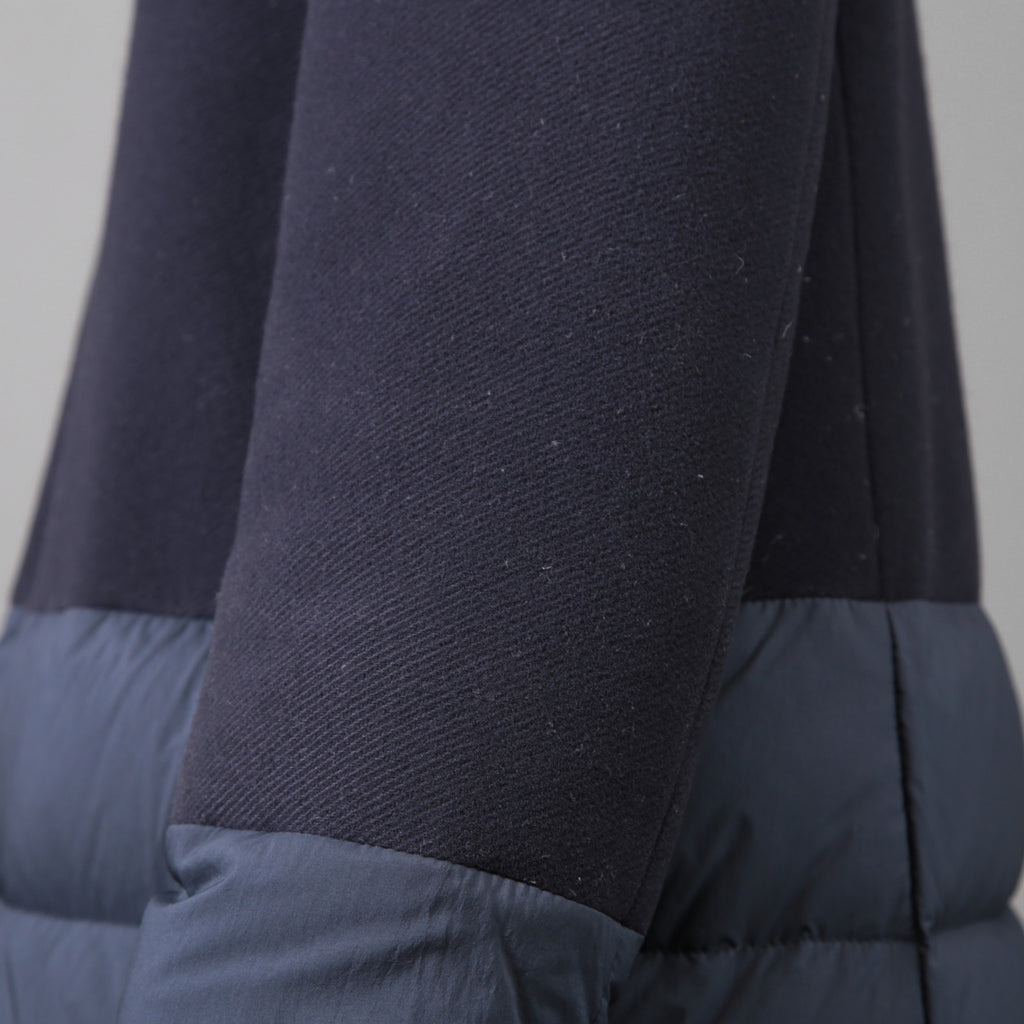 HERNO ヘルノ / 19AW DIAGONAL WOOL AND NUAGE PARKA ダウン コート / PI0848D-39601-9290 / size 46 (NAVY) レディース
