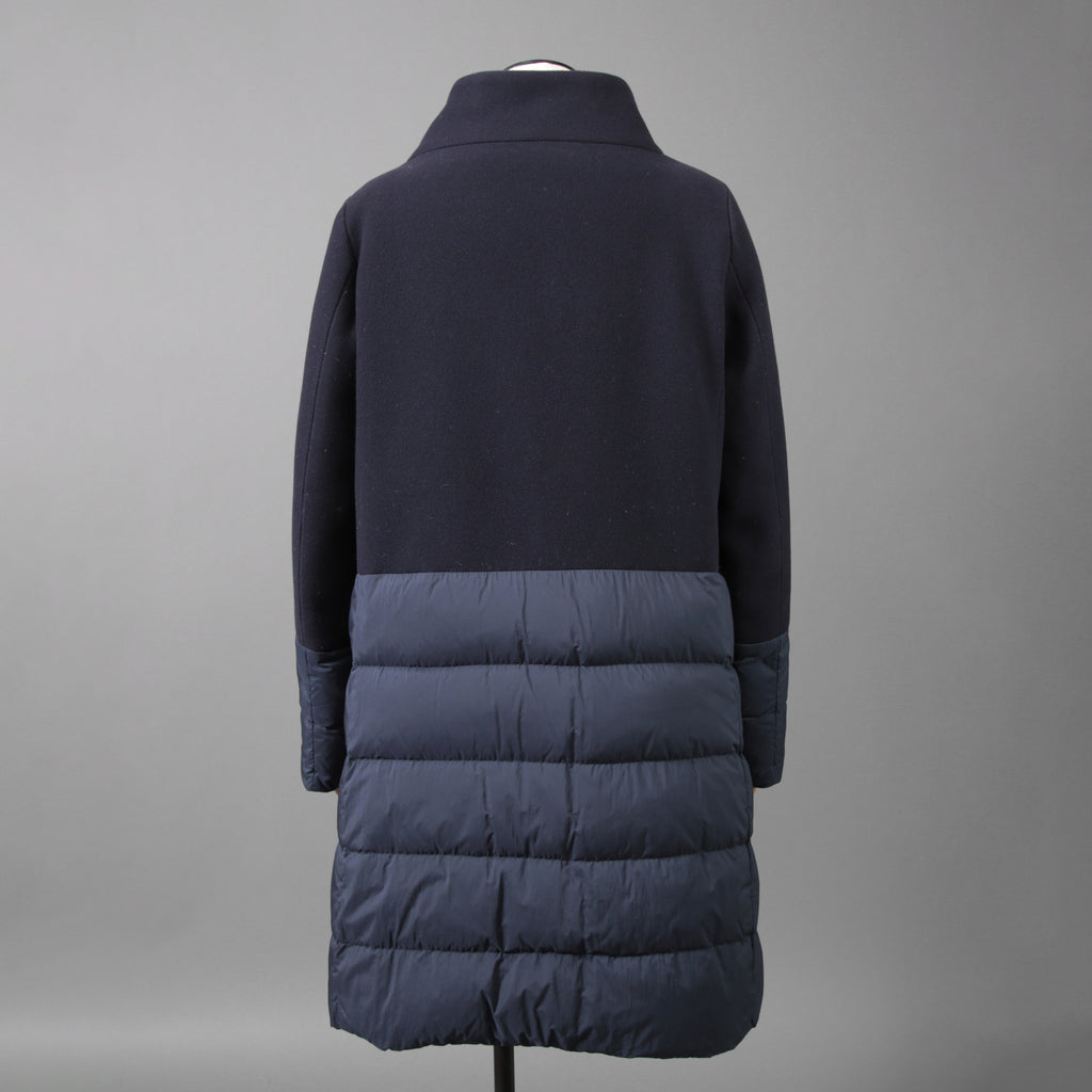 HERNO ヘルノ / 19AW DIAGONAL WOOL AND NUAGE PARKA ダウン コート / PI0848D-39601-9290 / size 46 (NAVY) レディース