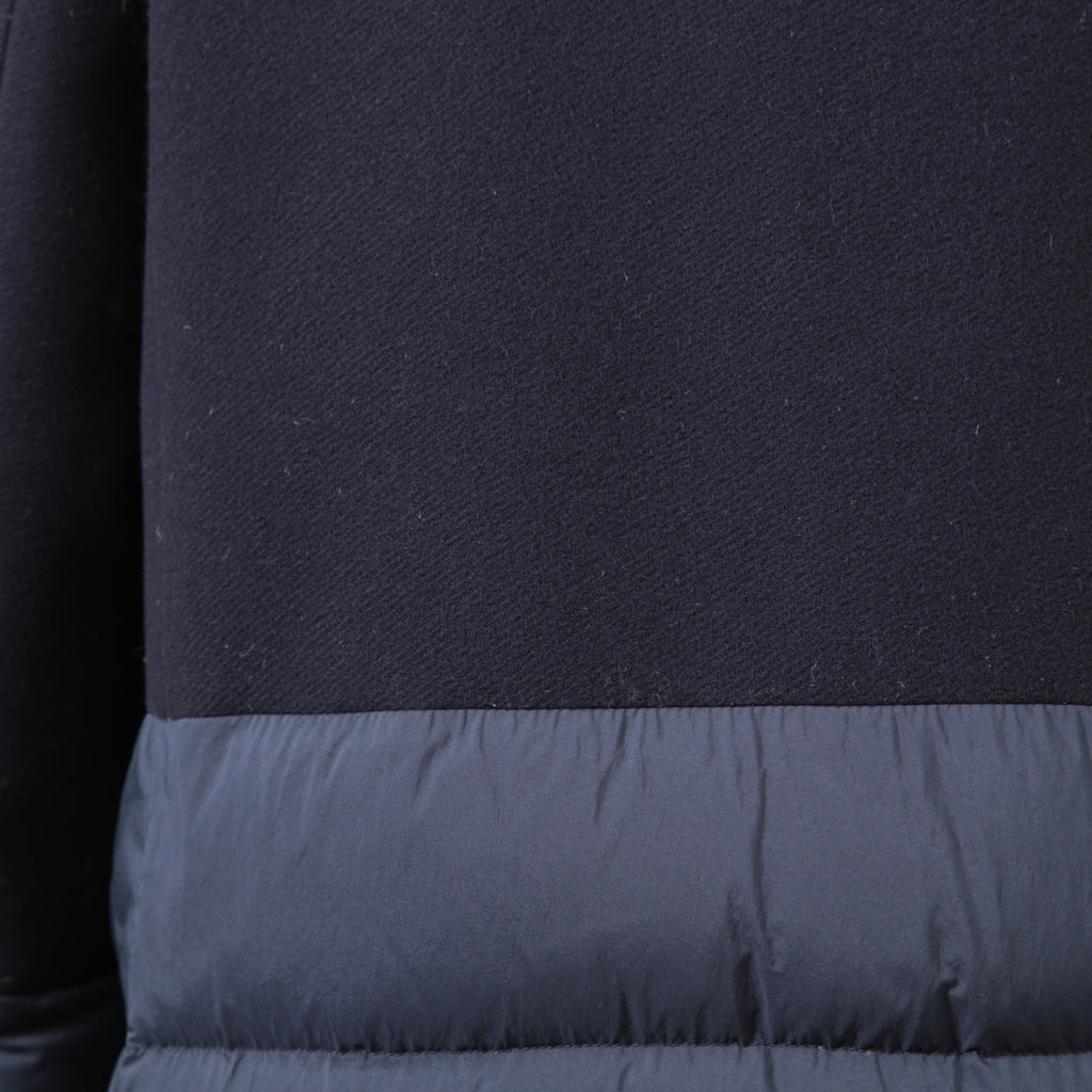 HERNO ヘルノ / 19AW DIAGONAL WOOL AND NUAGE PARKA ダウン コート / PI0848D-39601-9290 / size 46 (NAVY) レディース