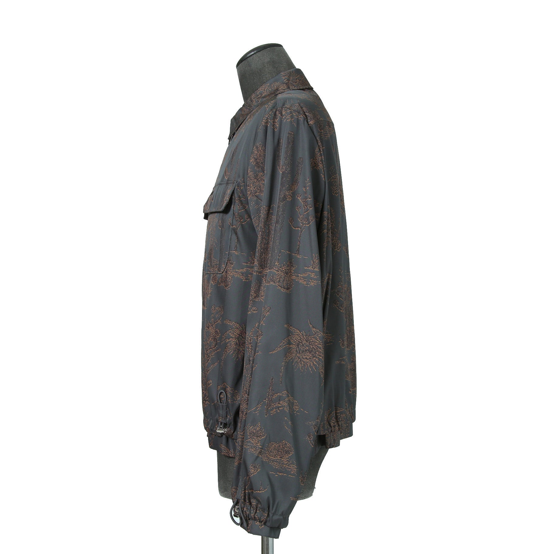 Dior HOMME ディオールオム / 美品 2022AW DIOR × TRAVIS SCOTT CACTUS JACK 総柄ジップアップ ジャケット / オブリーク 裏地 / 213C522C5531 / size 48(M) 国内正規品