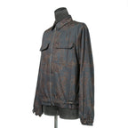 Dior HOMME ディオールオム / 美品 2022AW DIOR × TRAVIS SCOTT CACTUS JACK 総柄ジップアップ ジャケット / オブリーク 裏地 / 213C522C5531 / size 48(M) 国内正規品