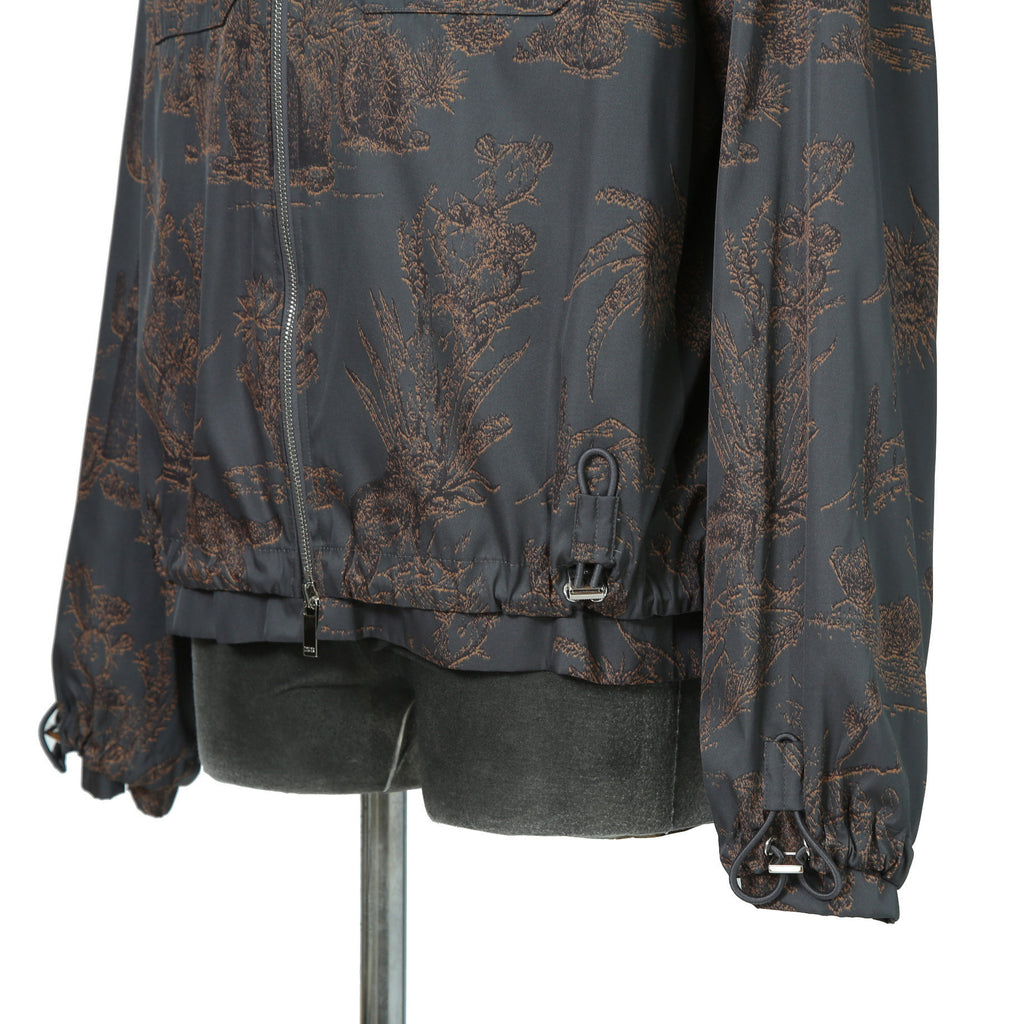 Dior HOMME ディオールオム / 美品 2022AW DIOR × TRAVIS SCOTT CACTUS JACK 総柄ジップアップ ジャケット / オブリーク 裏地 / 213C522C5531 / size 48(M) 国内正規品