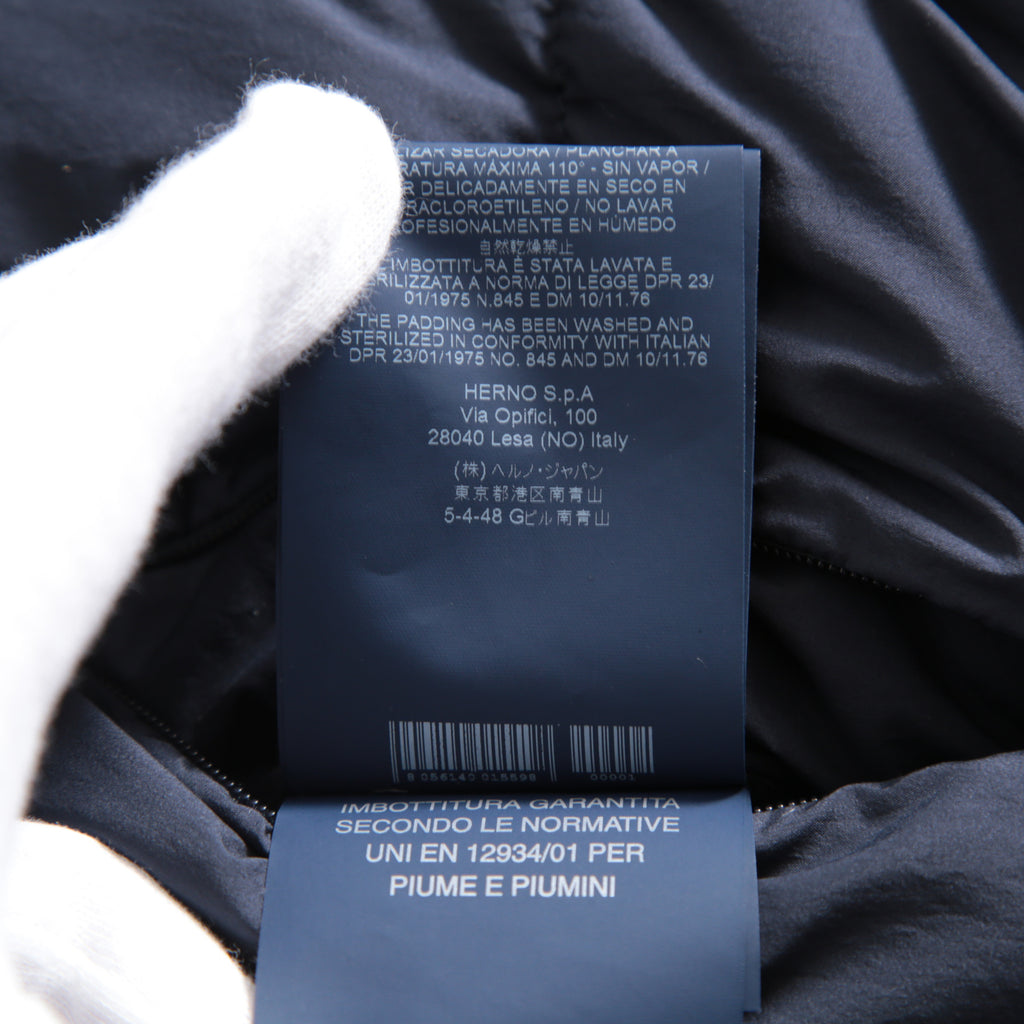 HERNO ヘルノ / 19AW DIAGONAL WOOL AND NUAGE PARKA ダウン コート / PI0848D-39601-9290 / size 46 (NAVY) レディース