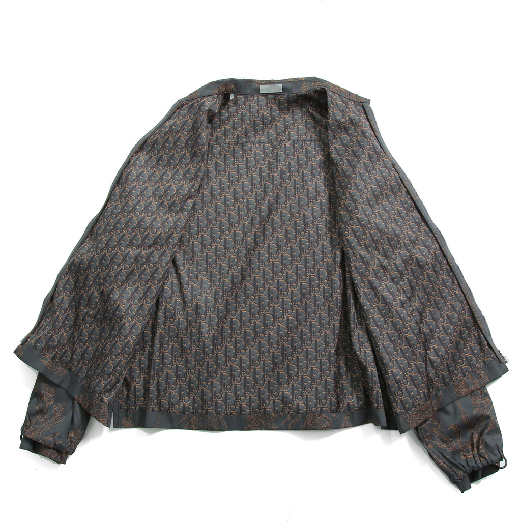 Dior HOMME ディオールオム / 美品 2022AW DIOR × TRAVIS SCOTT CACTUS JACK 総柄ジップアップ ジャケット / オブリーク 裏地 / 213C522C5531 / size 48(M) 国内正規品