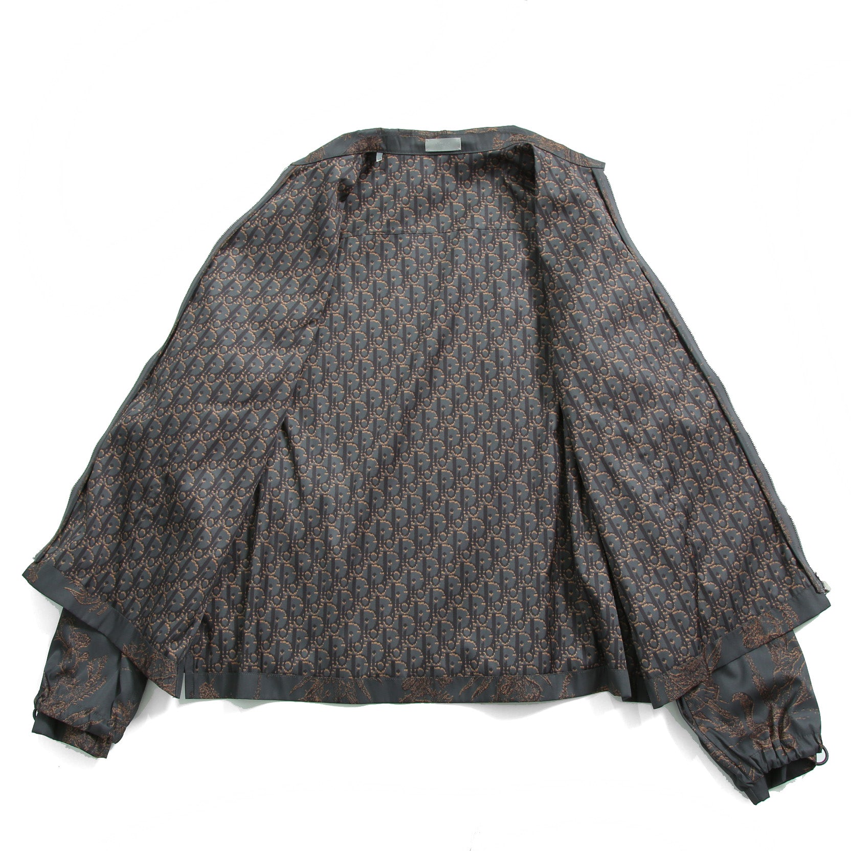 Dior HOMME ディオールオム / 美品 2022AW DIOR × TRAVIS SCOTT CACTUS JACK 総柄ジップアップ ジャケット / オブリーク 裏地 / 213C522C5531 / size 48(M) 国内正規品