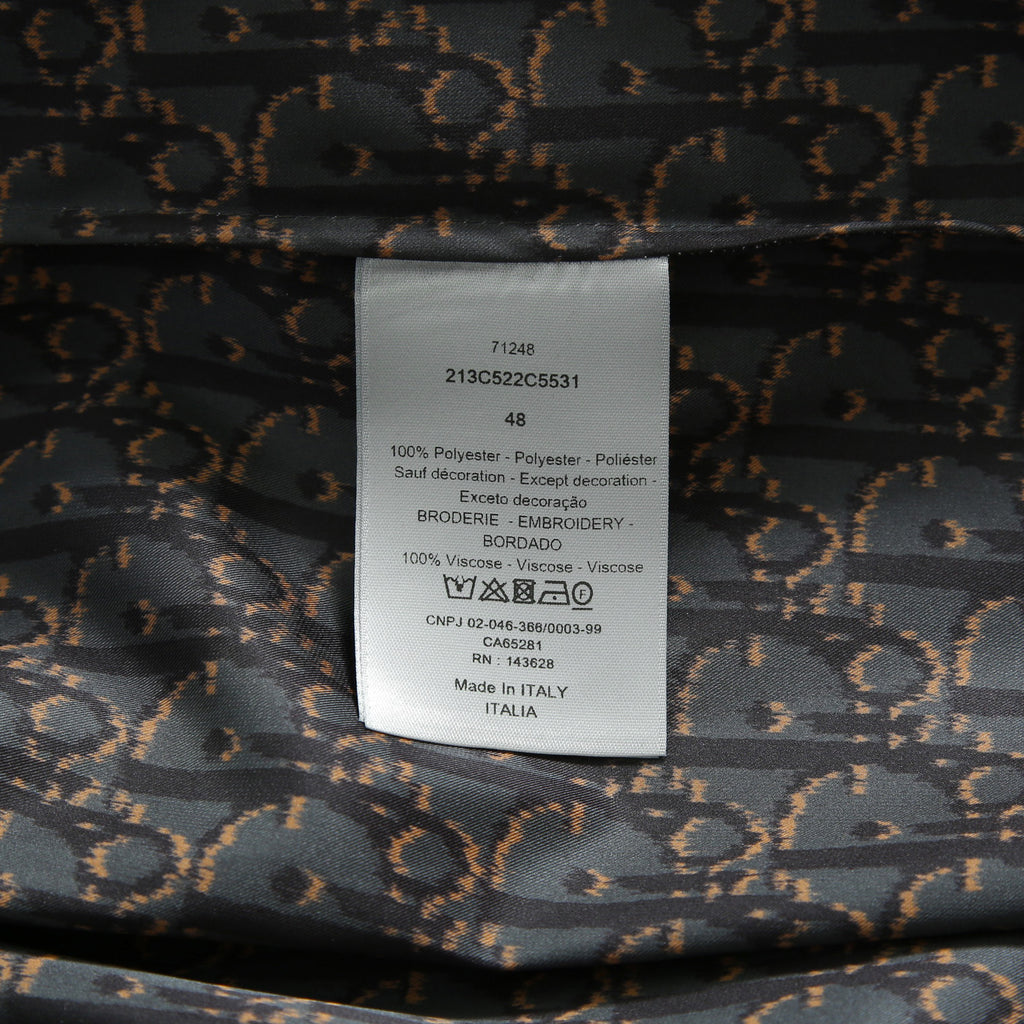 Dior HOMME ディオールオム / 美品 2022AW DIOR × TRAVIS SCOTT CACTUS JACK 総柄ジップアップ ジャケット / オブリーク 裏地 / 213C522C5531 / size 48(M) 国内正規品