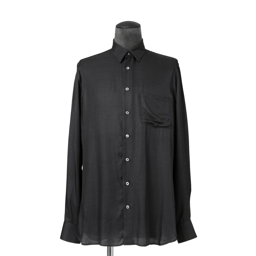 Lardini ラルディーニ / 美品 ストライプ 長袖 シャツ / size 40 (BLACK)