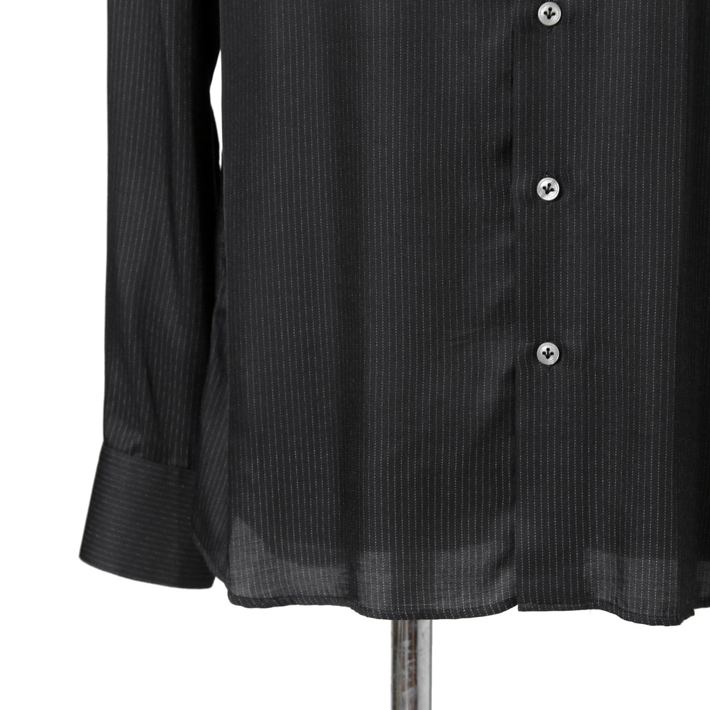 Lardini ラルディーニ / 美品 ストライプ 長袖 シャツ / size 40 (BLACK)