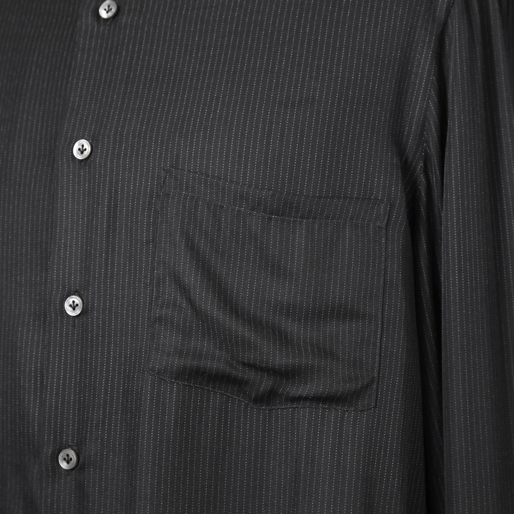 Lardini ラルディーニ / 美品 ストライプ 長袖 シャツ / size 40 (BLACK)