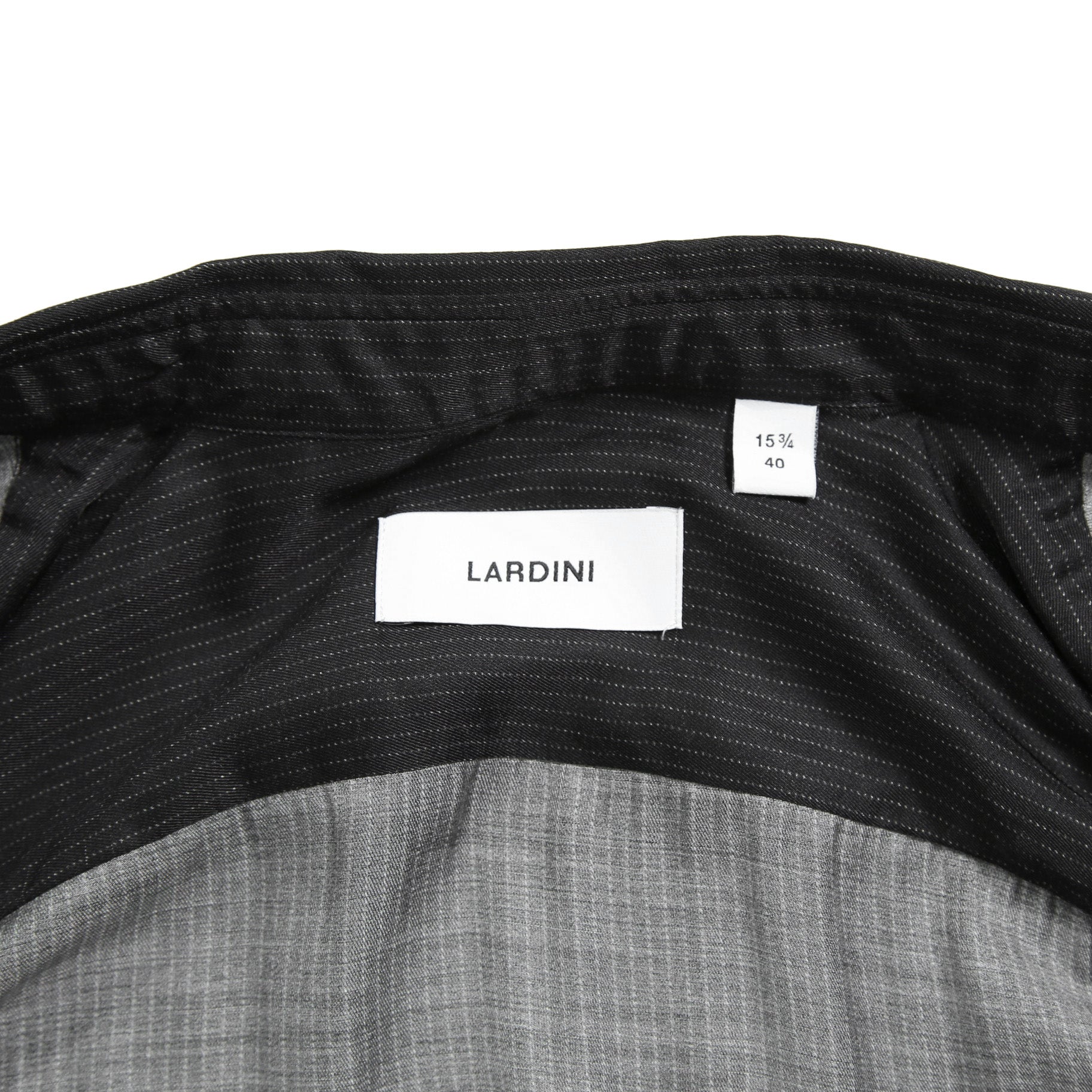 Lardini ラルディーニ / 美品 ストライプ 長袖 シャツ / size 40 (BLACK)