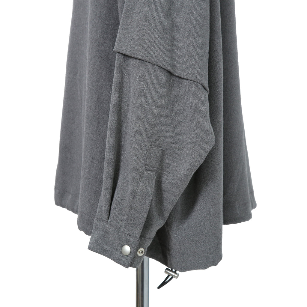 A.F ARTEFACT アーティファクト / 24AW LAYERED SLEEVE OVER SIZE SHIRTS / SERGE TWILL (L.GREY)