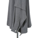 A.F ARTEFACT アーティファクト / 24AW LAYERED SLEEVE OVER SIZE SHIRTS / SERGE TWILL (L.GREY)