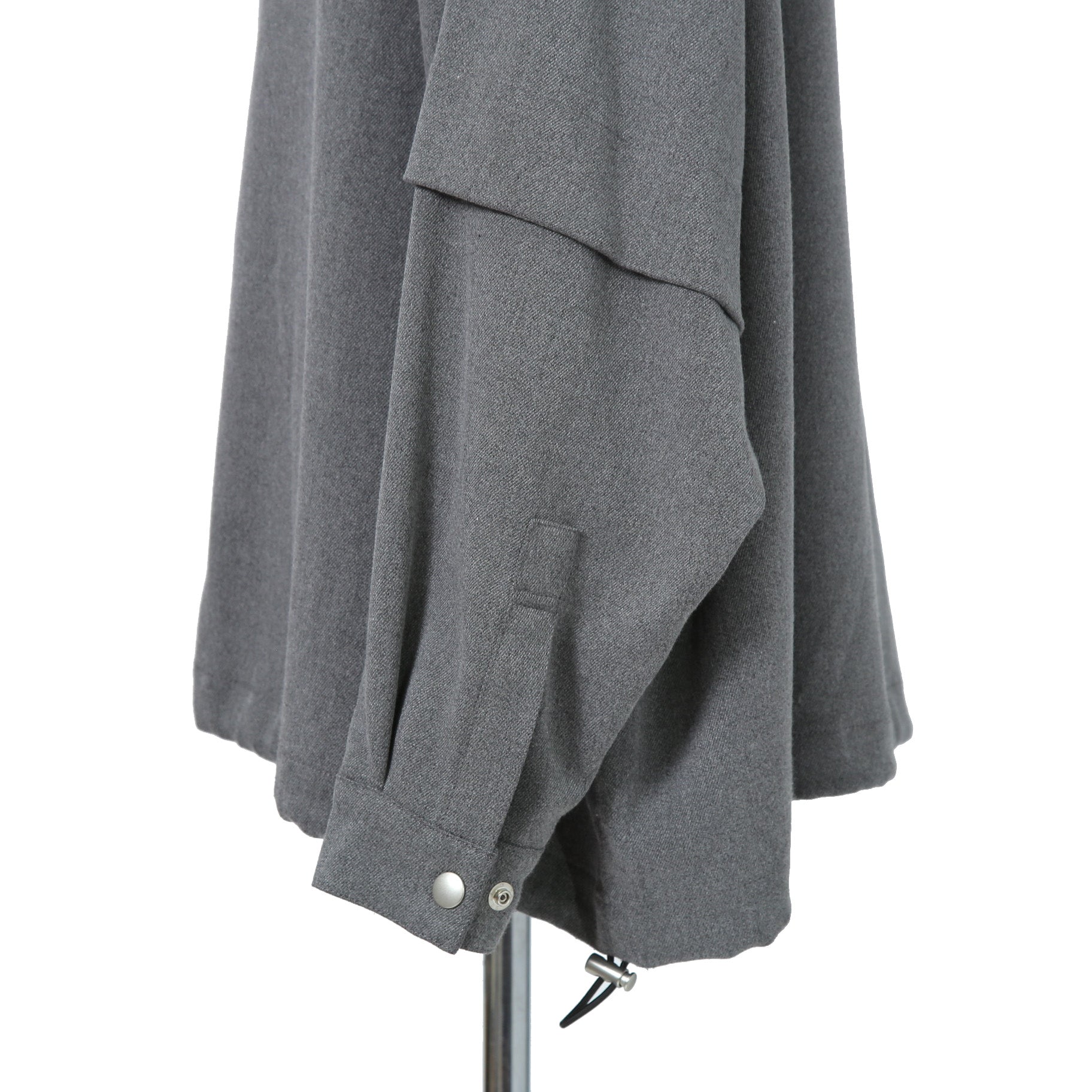 A.F ARTEFACT アーティファクト / 24AW LAYERED SLEEVE OVER SIZE SHIRTS / SERGE TWILL (L.GREY)