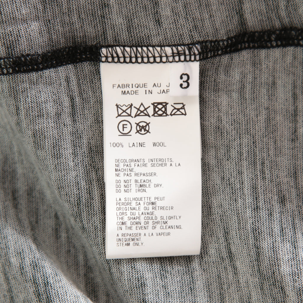 Yohji Yamamoto POUR HOMME ヨウジヤマモト プールオム / 19-20AW 内田すずめ ウール ニット / ワンピース / ロング カットソー / HR-T33-181 / size 3 (BLACK) ユニセックス