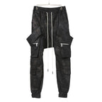 新品 A.F ARTEFACT アーティファクト / 25FW BELTED DETAIL JOGGER / METAL STEAM CAMOUFLAGE / size 1 (BLACK×BROWN)