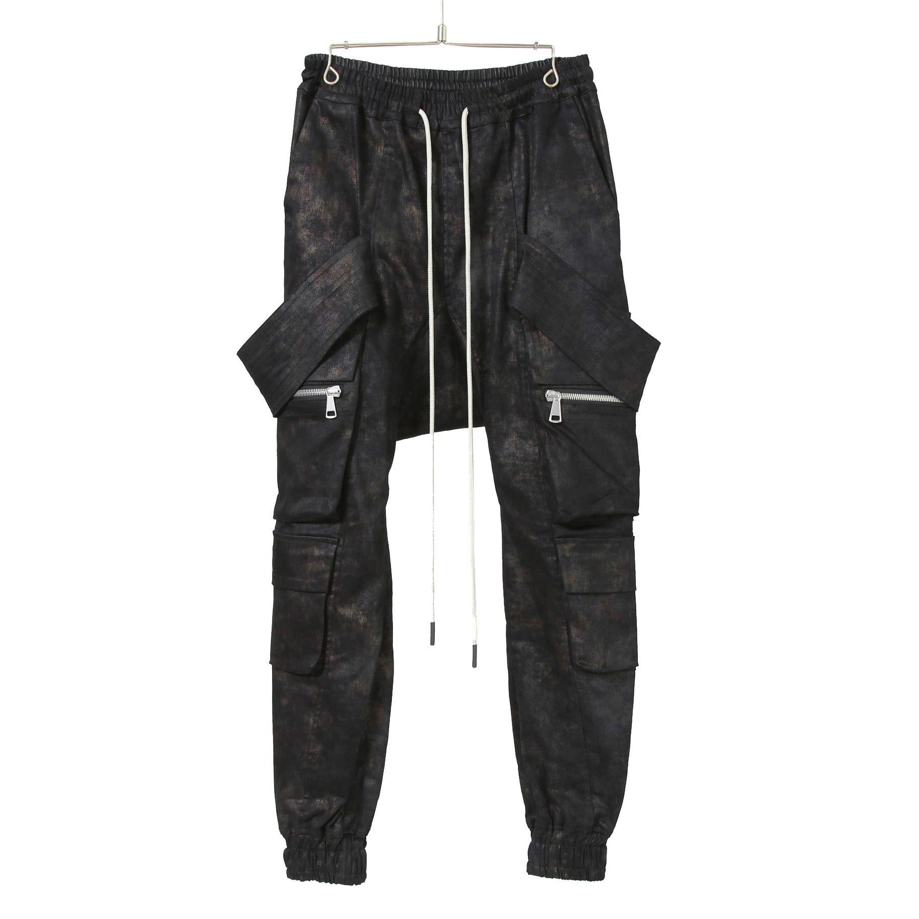 新品 A.F ARTEFACT アーティファクト / 25FW BELTED DETAIL JOGGER / METAL STEAM CAMOUFLAGE / size 1 (BLACK×BROWN)