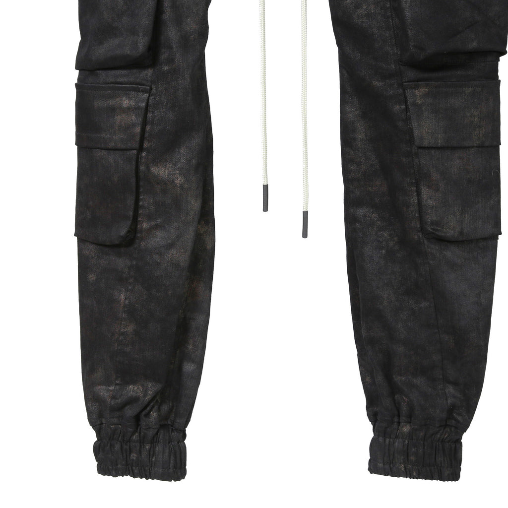 新品 A.F ARTEFACT アーティファクト / 25FW BELTED DETAIL JOGGER / METAL STEAM CAMOUFLAGE / size 1 (BLACK×BROWN)