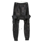 新品 A.F ARTEFACT アーティファクト / 25FW BELTED DETAIL JOGGER / METAL STEAM CAMOUFLAGE / size 1 (BLACK×BROWN)