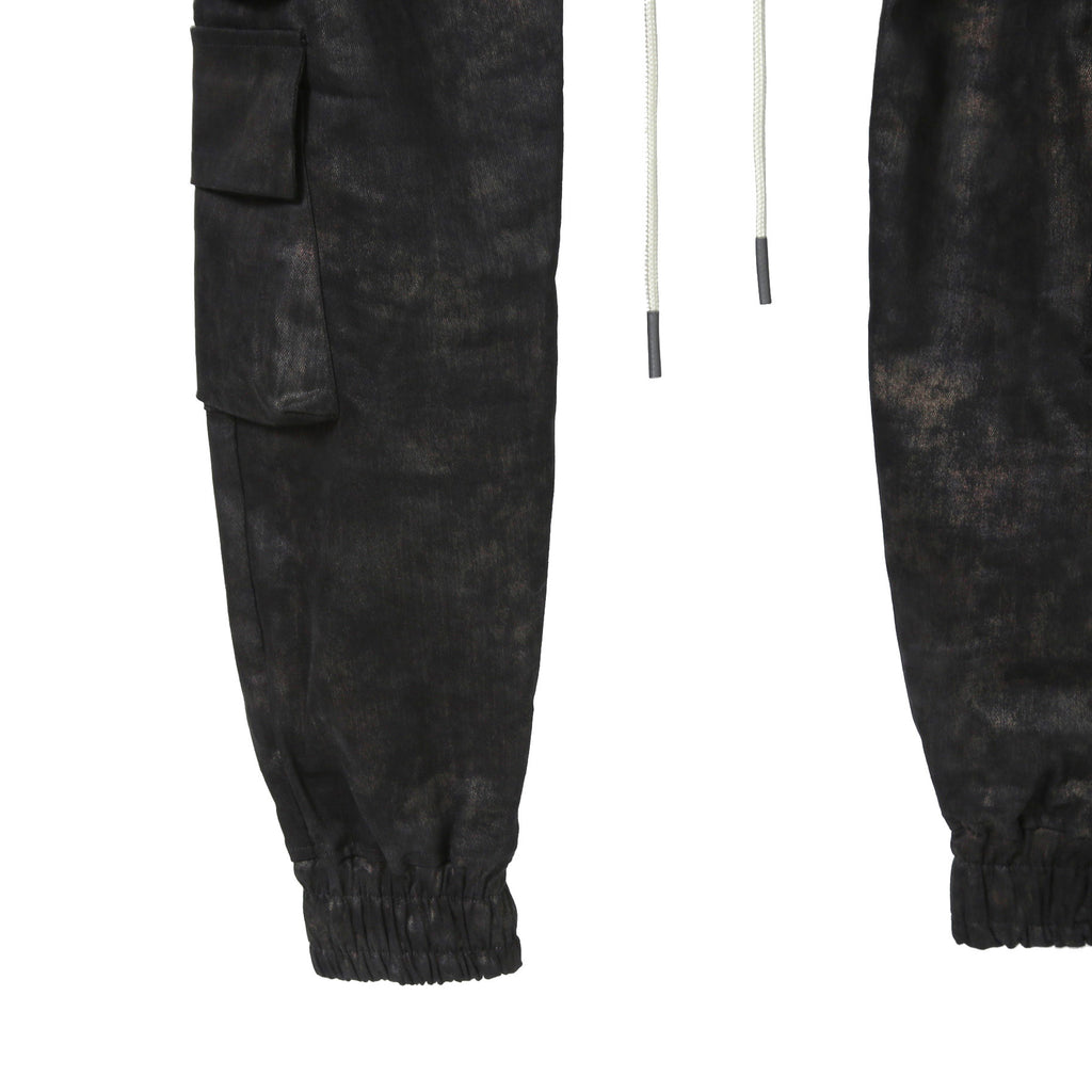 新品 A.F ARTEFACT アーティファクト / 25FW BELTED DETAIL JOGGER / METAL STEAM CAMOUFLAGE / size 1 (BLACK×BROWN)