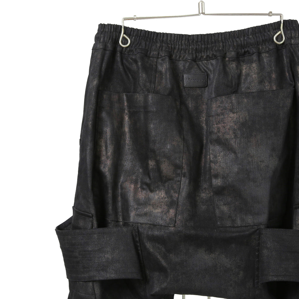 新品 A.F ARTEFACT アーティファクト / 25FW BELTED DETAIL JOGGER / METAL STEAM CAMOUFLAGE / size 1 (BLACK×BROWN)