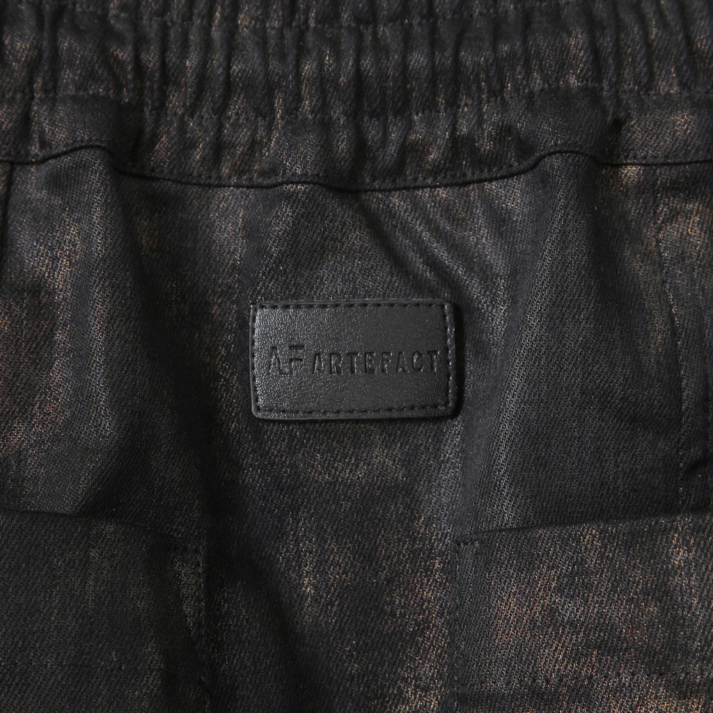 新品 A.F ARTEFACT アーティファクト / 25FW BELTED DETAIL JOGGER / METAL STEAM CAMOUFLAGE / size 1 (BLACK×BROWN)