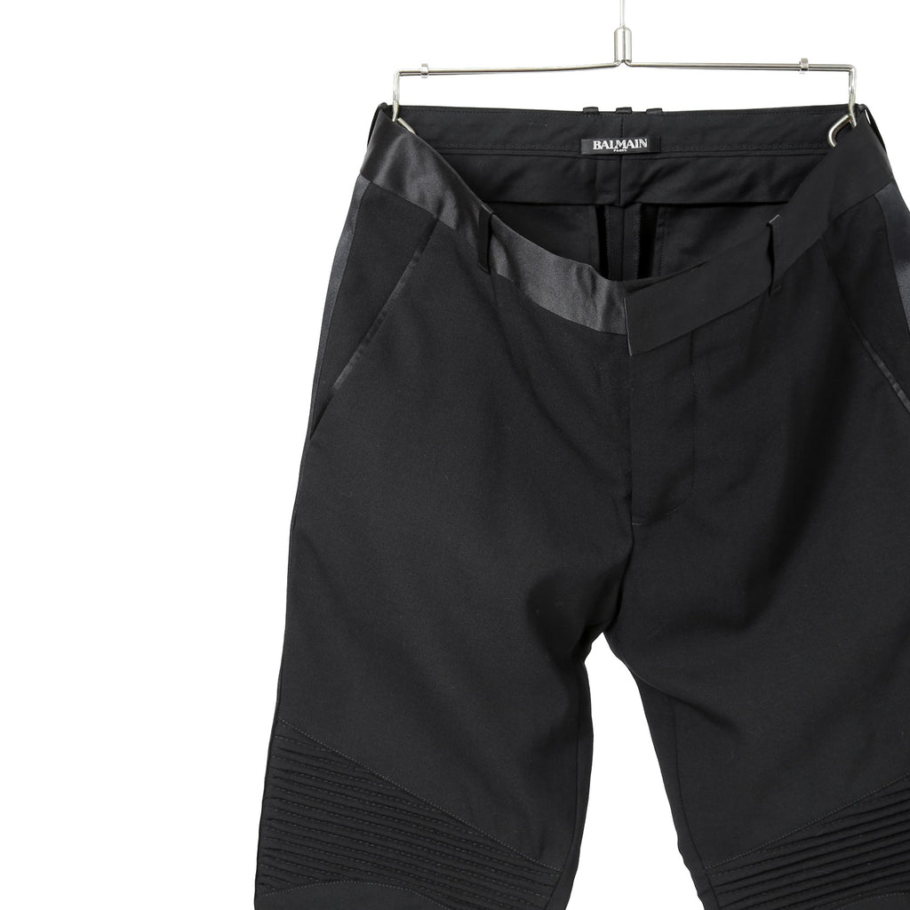BALMAIN バルマン / 美品 サイドライン タキシード パンツ / size 46 (BLACK)
