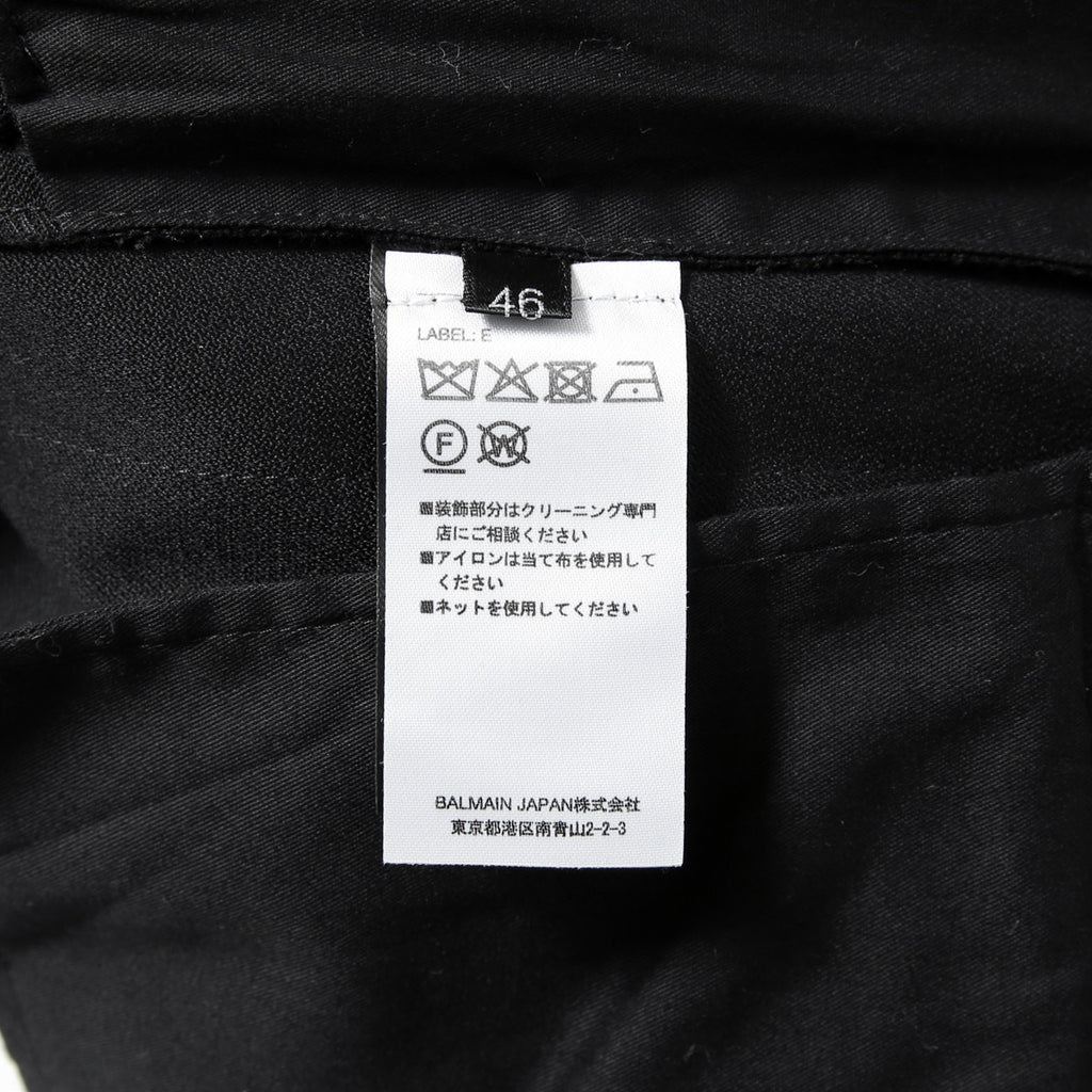 BALMAIN バルマン / 美品 サイドライン タキシード パンツ / size 46 (BLACK)