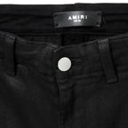AMIRI アミリ / 美品 ワックスコーティング スキニー デニム カーゴ パンツ / size 28 (BLACK)