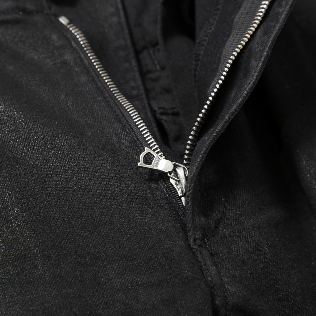 AMIRI アミリ / 美品 ワックスコーティング スキニー デニム カーゴ パンツ / size 28 (BLACK)