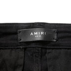 AMIRI アミリ / 美品 ワックスコーティング スキニー デニム カーゴ パンツ / size 28 (BLACK)