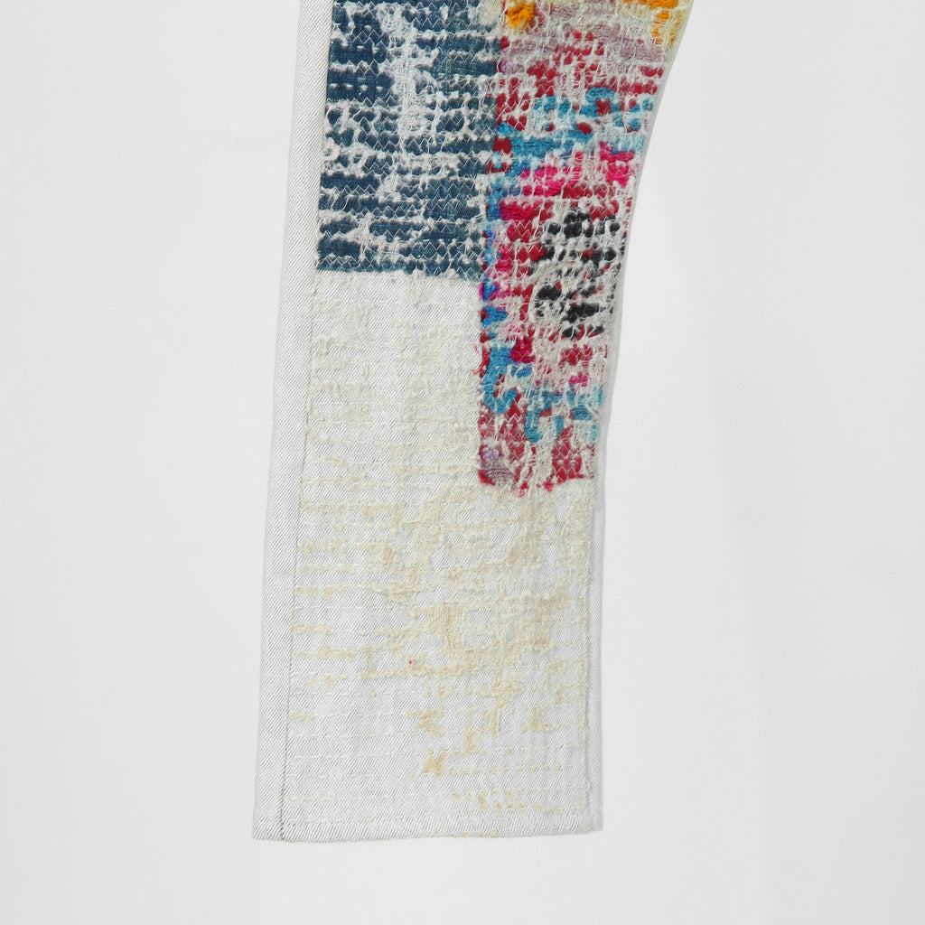 Rifatto リファット / 美品 Sashiko Boro Denim Jeans 刺し子襤褸デニムジーンズ / パンツ / size 30 （WHITE）