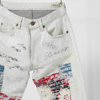 Rifatto リファット / 美品 Sashiko Boro Denim Jeans 刺し子襤褸デニムジーンズ / パンツ / size 30 （WHITE）