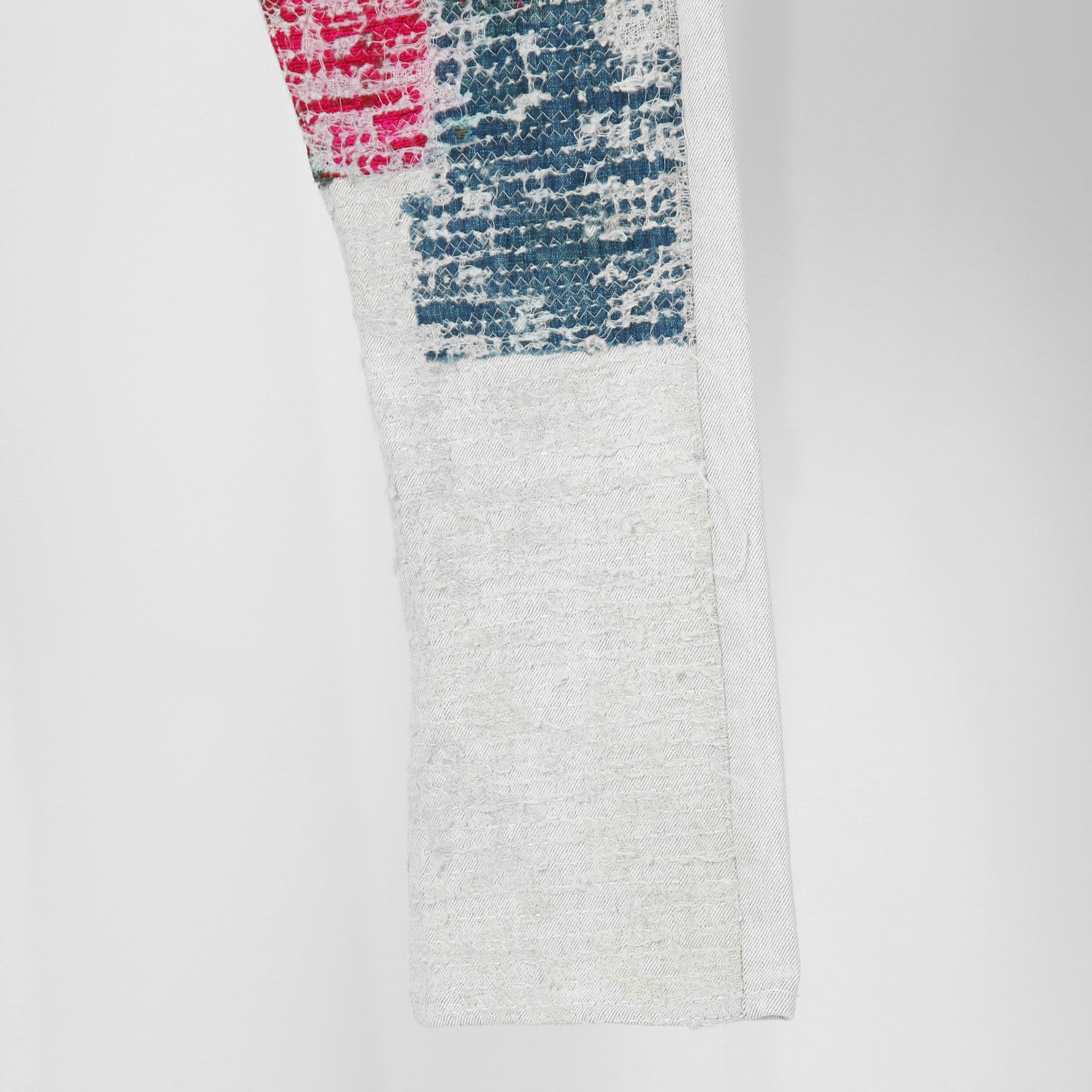 Rifatto リファット / 美品 Sashiko Boro Denim Jeans 刺し子襤褸デニムジーンズ / パンツ / size 30 （WHITE）