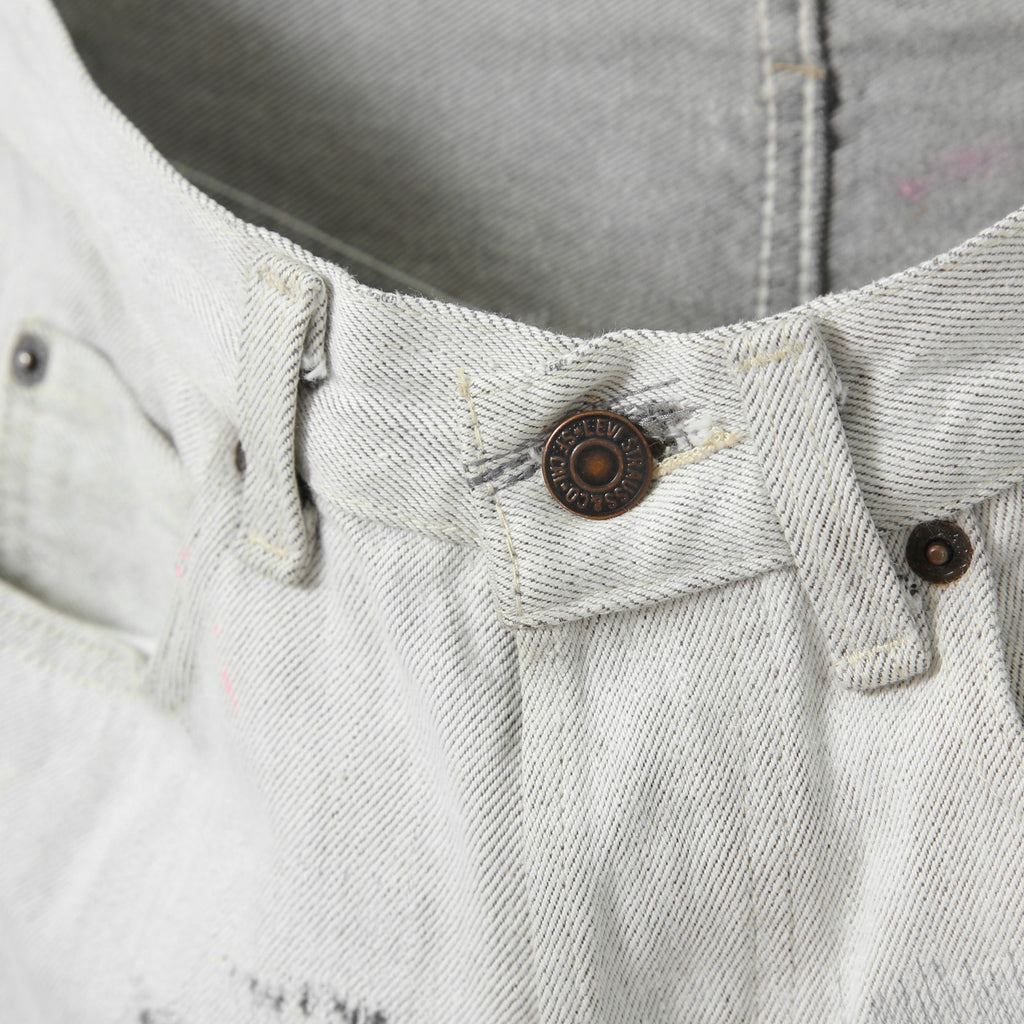 Rifatto リファット / 美品 Sashiko Boro Denim Jeans 刺し子襤褸デニムジーンズ / パンツ / size 30 （WHITE）