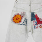 Rifatto リファット / 美品 Sashiko Boro Denim Jeans 刺し子襤褸デニムジーンズ / パンツ / size 30 （WHITE）