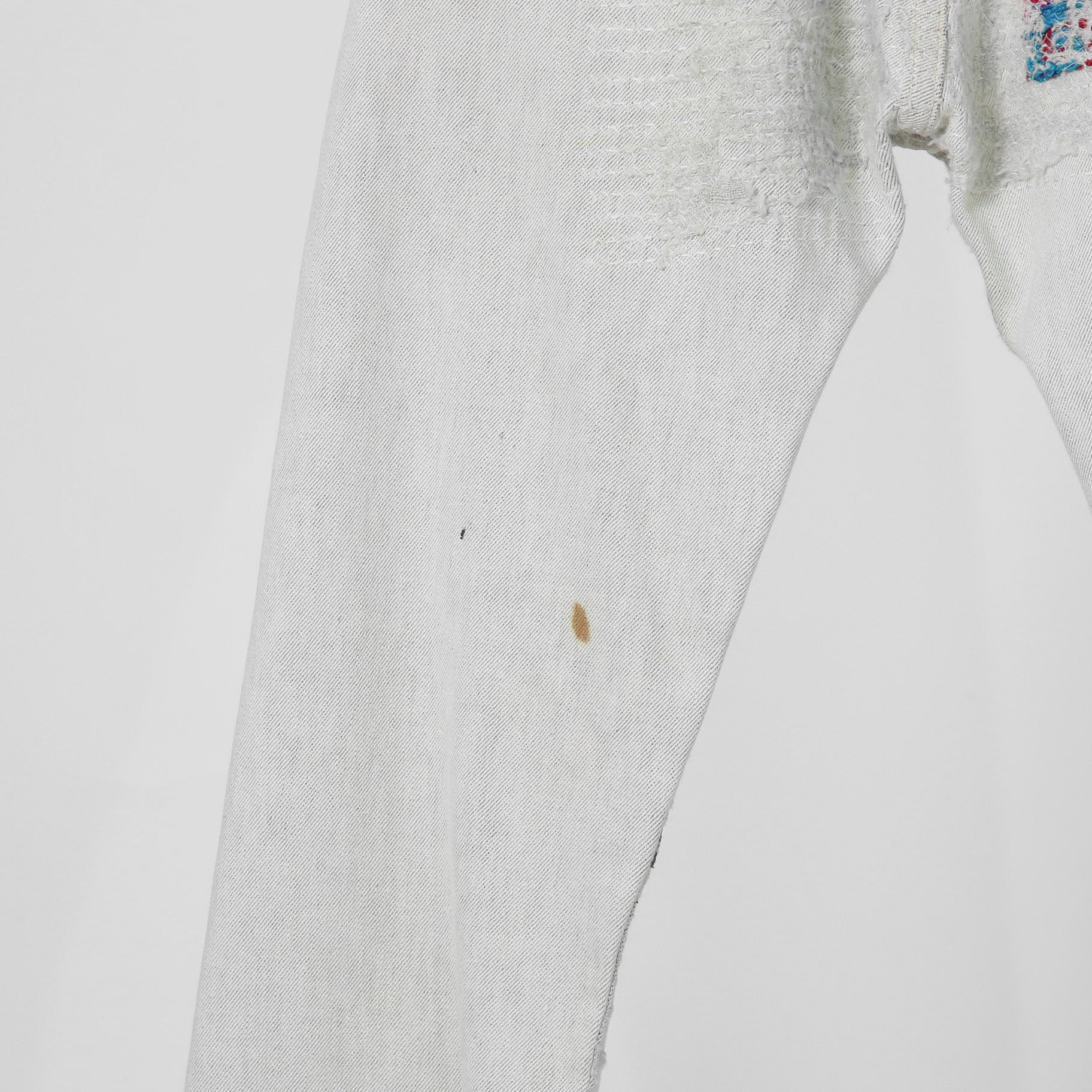 Rifatto リファット / 美品 Sashiko Boro Denim Jeans 刺し子襤褸デニムジーンズ / パンツ / size 30 （WHITE）