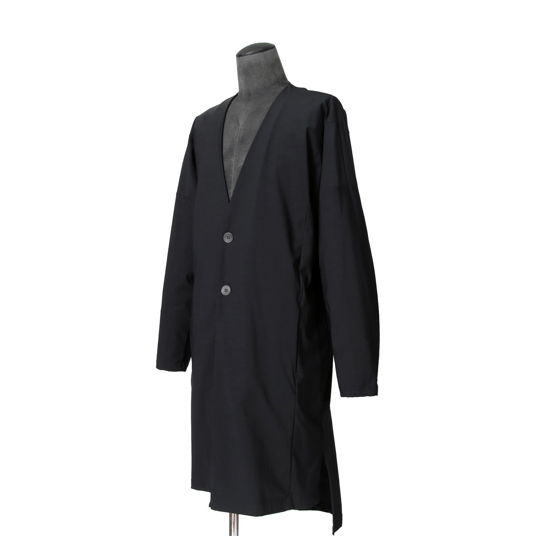 OURET オーレット / 美品 強撚ナイロン ニットドロップショルダー カーディガン / size 2 (BLACK)