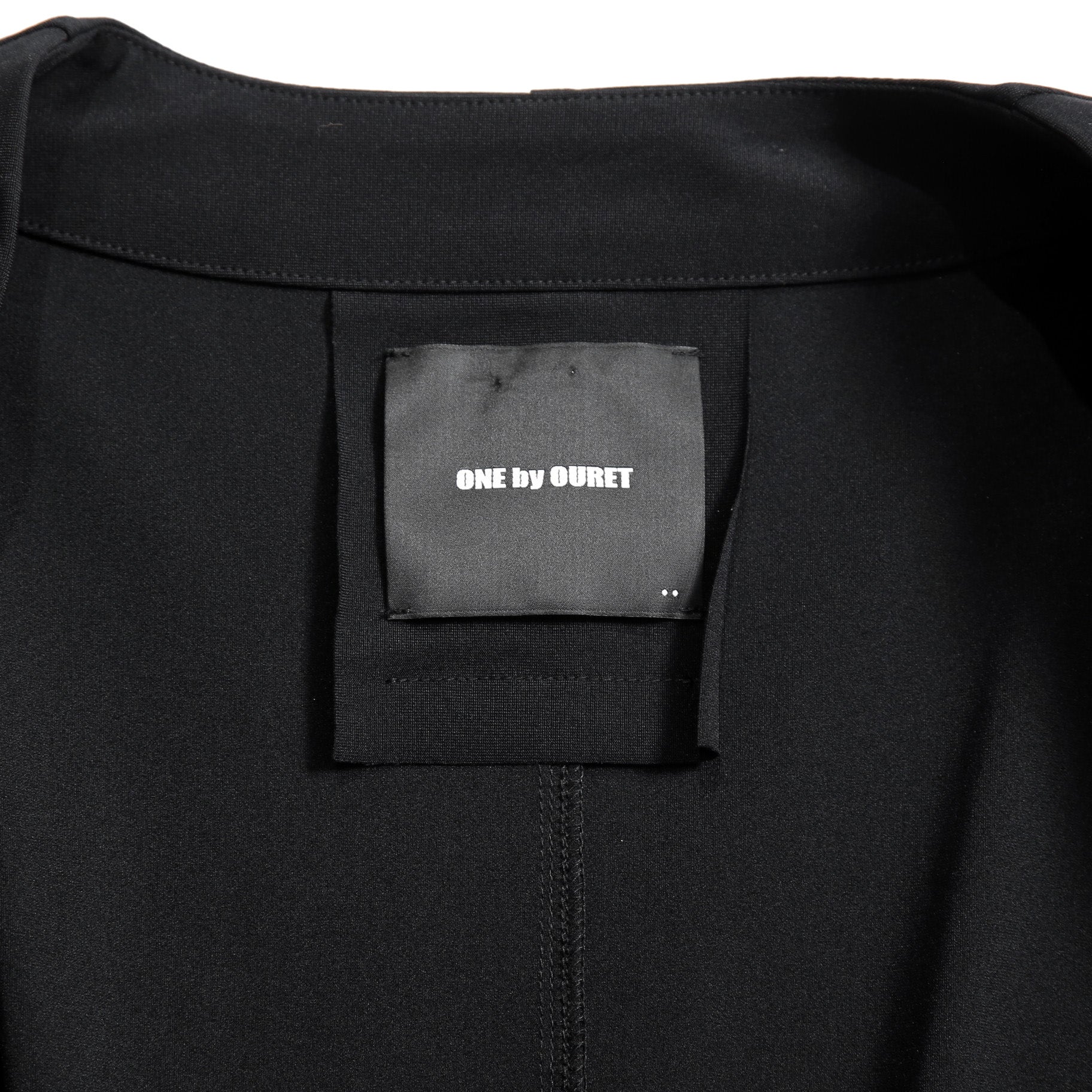 OURET オーレット / 美品 強撚ナイロン ニットドロップショルダー カーディガン / size 2 (BLACK)