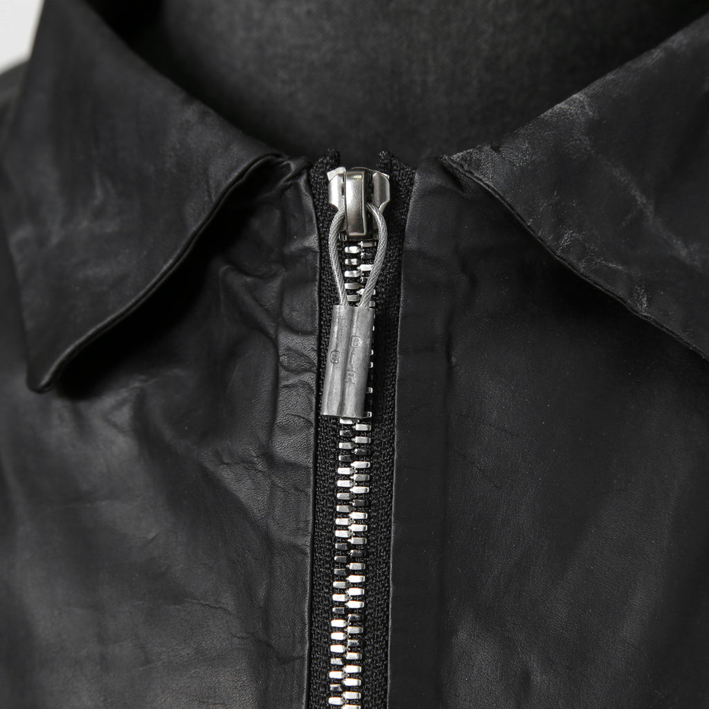 ierib イエリブ / 22SS 美品 Kangaroo Leather Shirts Jacket / (BLACK)