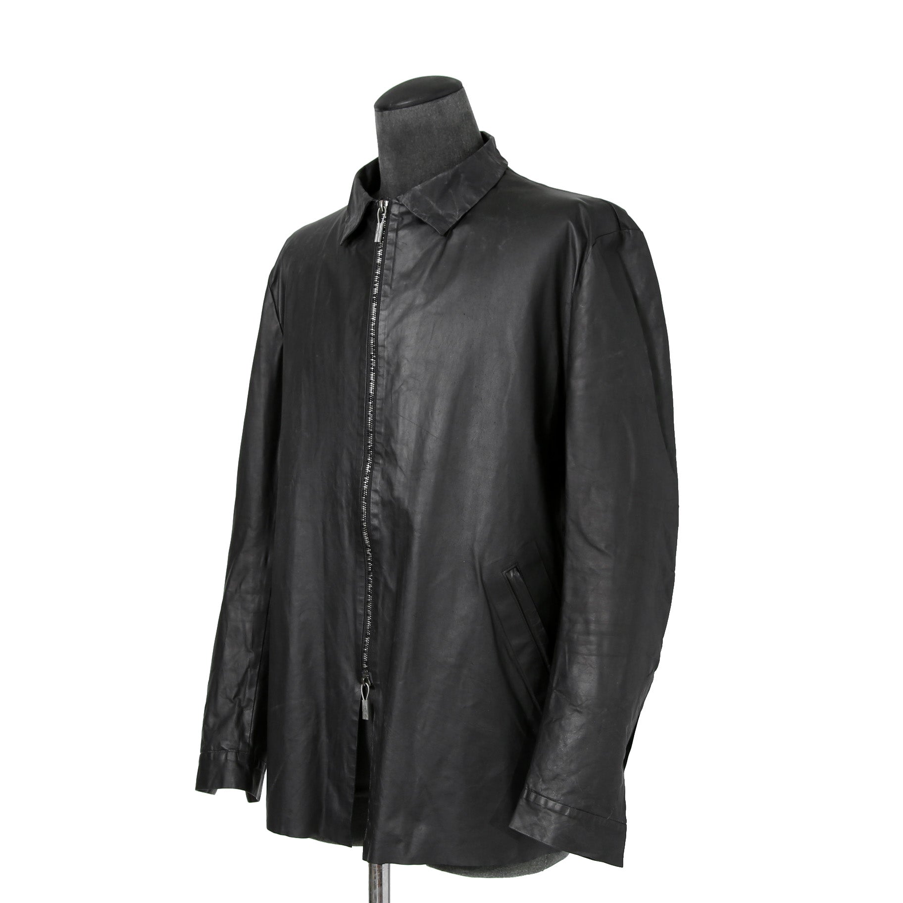 ierib イエリブ / 22SS 美品 Kangaroo Leather Shirts Jacket / (BLACK)