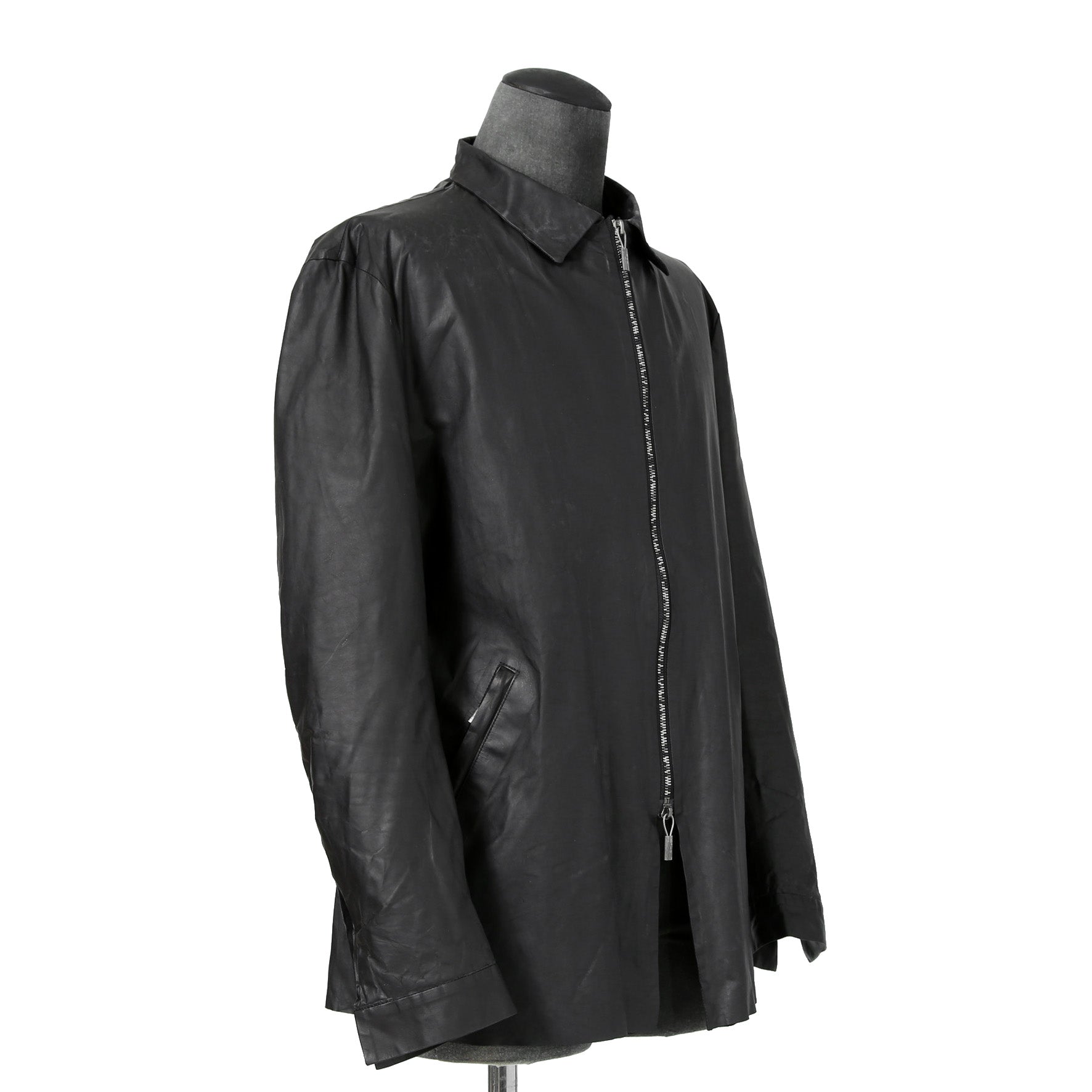 ierib イエリブ / 22SS 美品 Kangaroo Leather Shirts Jacket / (BLACK)