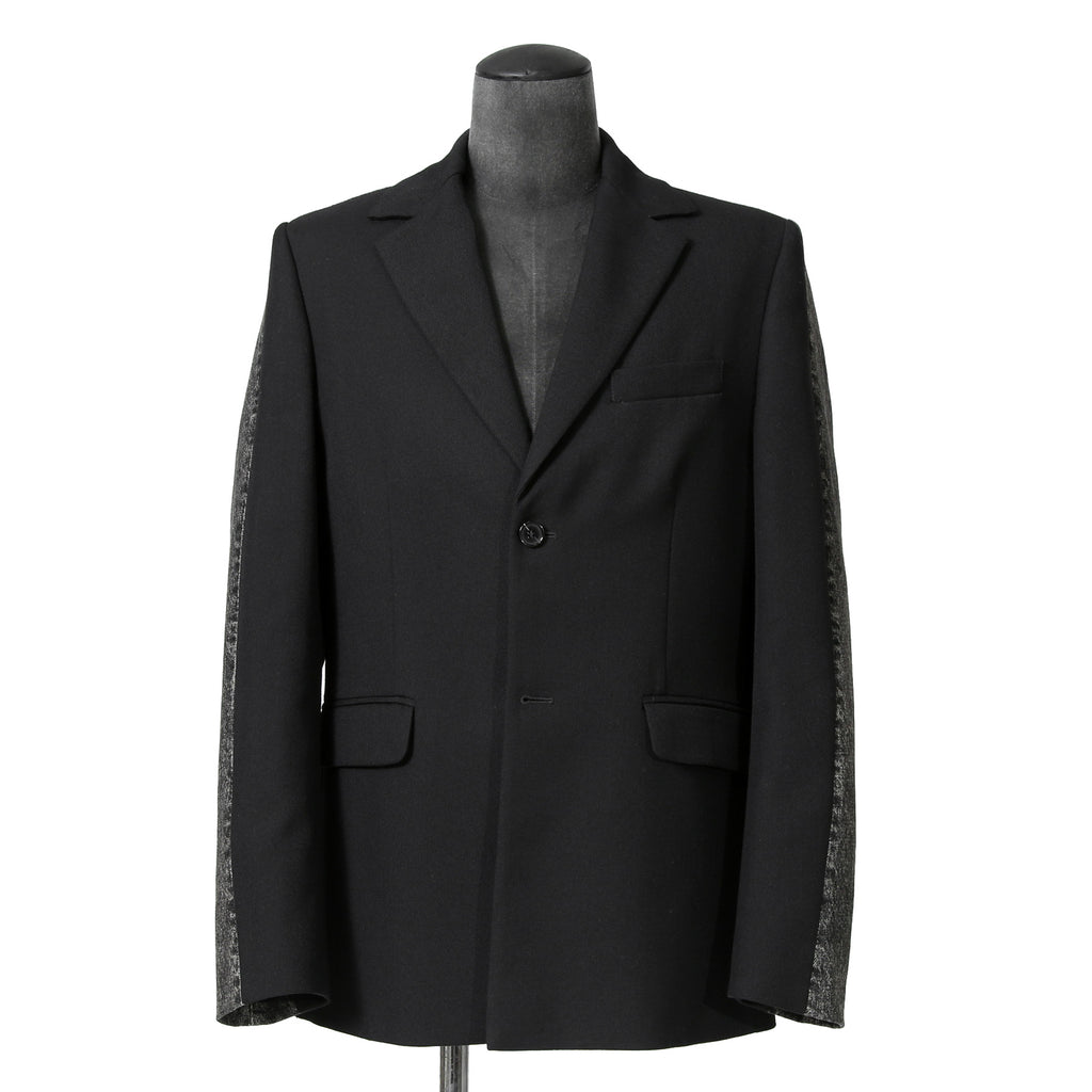 Diesel ディーゼル / 2023AW 美品 J-Wire A デニム切替 ノッチドラペル ジャケット / size 46 (BLACK)