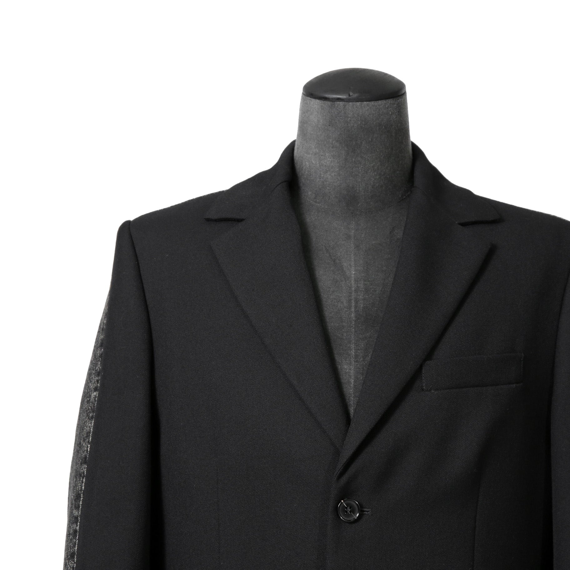 Diesel ディーゼル / 2023AW 美品 J-Wire A デニム切替 ノッチドラペル ジャケット / size 46 (BLACK)