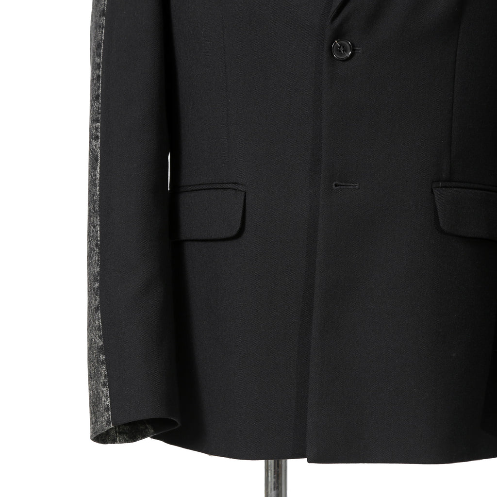 Diesel ディーゼル / 2023AW 美品 J-Wire A デニム切替 ノッチドラペル ジャケット / size 46 (BLACK)