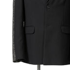 Diesel ディーゼル / 2023AW 美品 J-Wire A デニム切替 ノッチドラペル ジャケット / size 46 (BLACK)