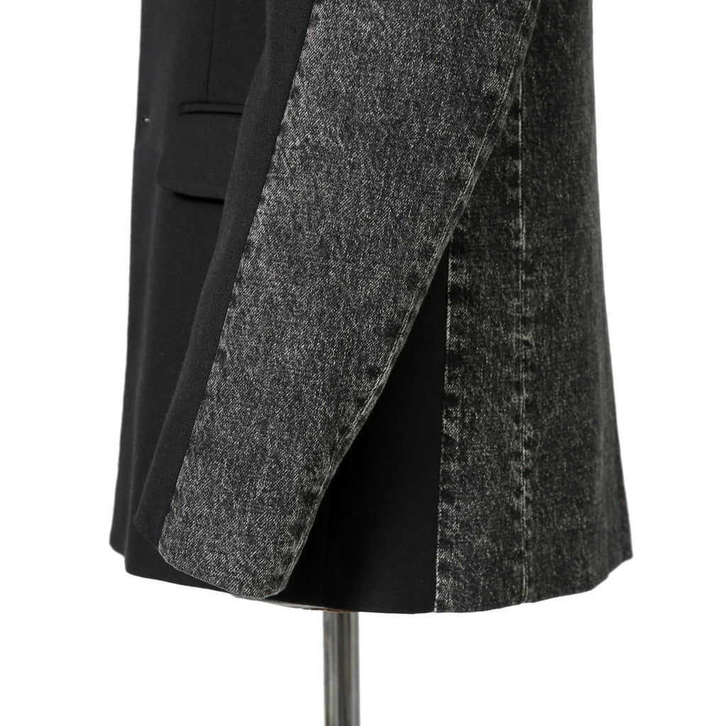 Diesel ディーゼル / 2023AW 美品 J-Wire A デニム切替 ノッチドラペル ジャケット / size 46 (BLACK)