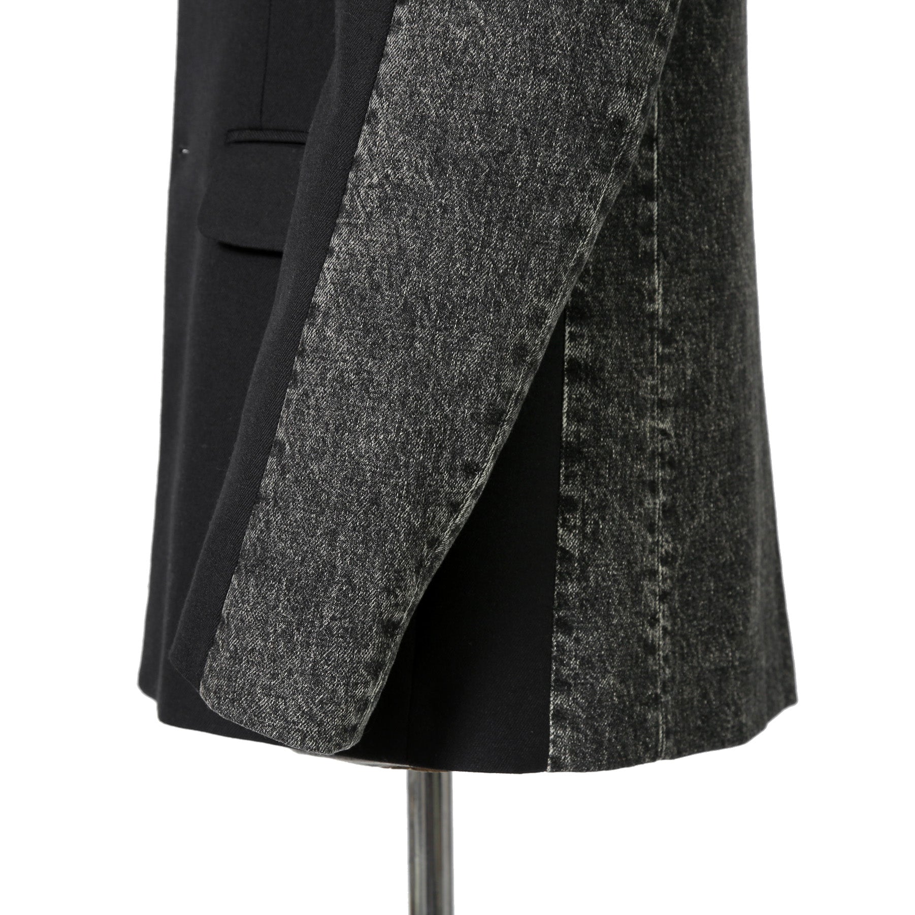 Diesel ディーゼル / 2023AW 美品 J-Wire A デニム切替 ノッチドラペル ジャケット / size 46 (BLACK)