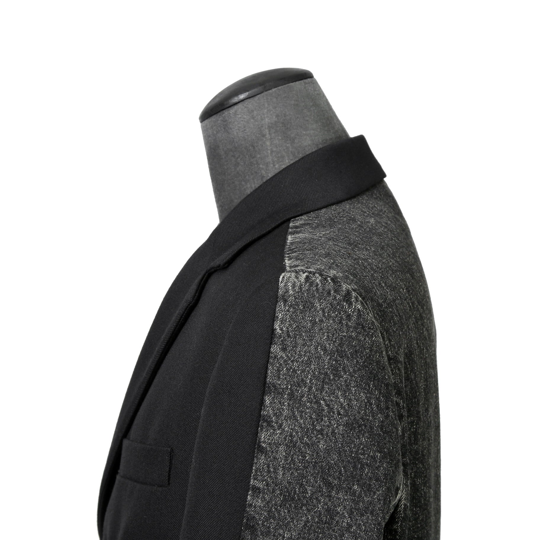 Diesel ディーゼル / 2023AW 美品 J-Wire A デニム切替 ノッチドラペル ジャケット / size 46 (BLACK)