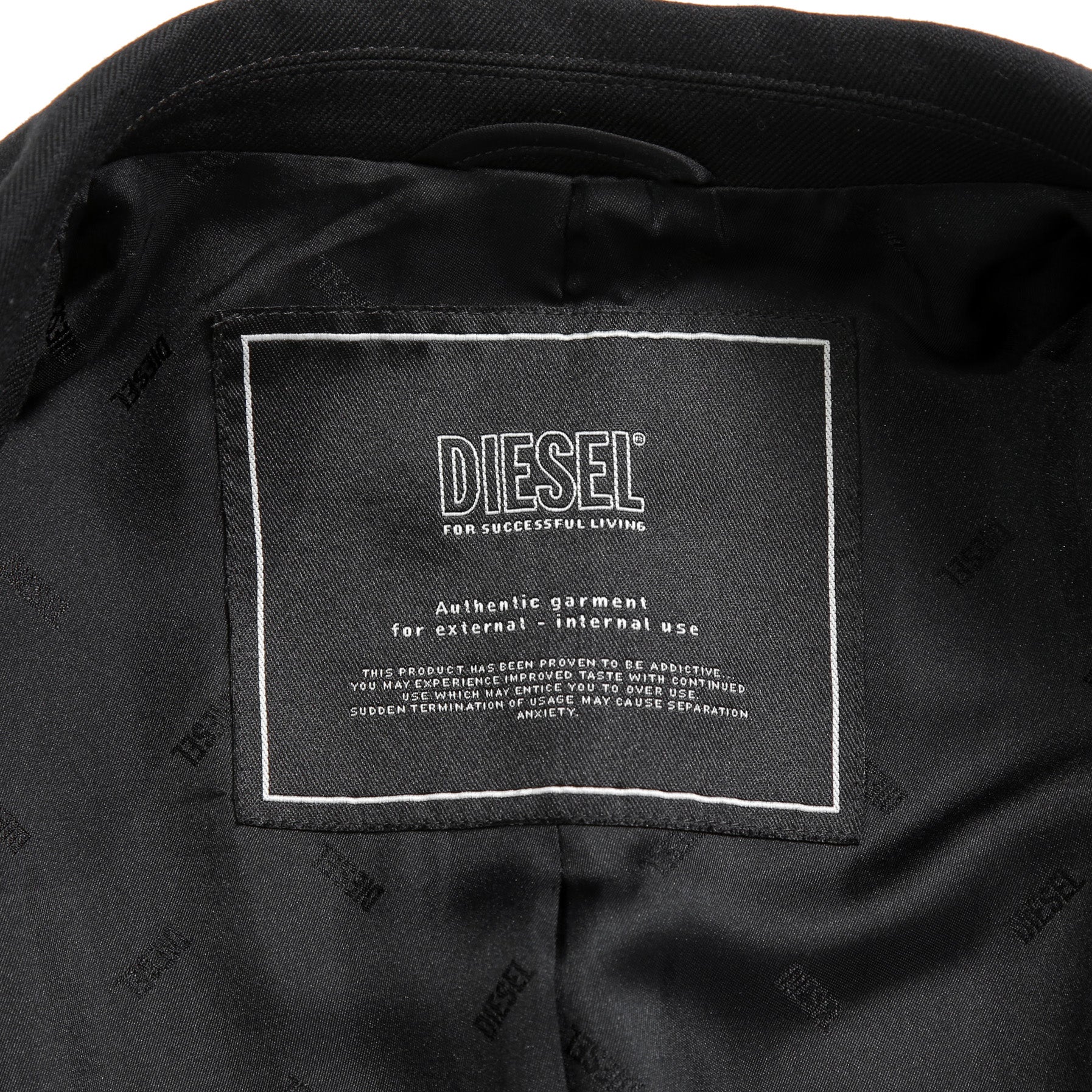 Diesel ディーゼル / 2023AW 美品 J-Wire A デニム切替 ノッチドラペル ジャケット / size 46 (BLACK)