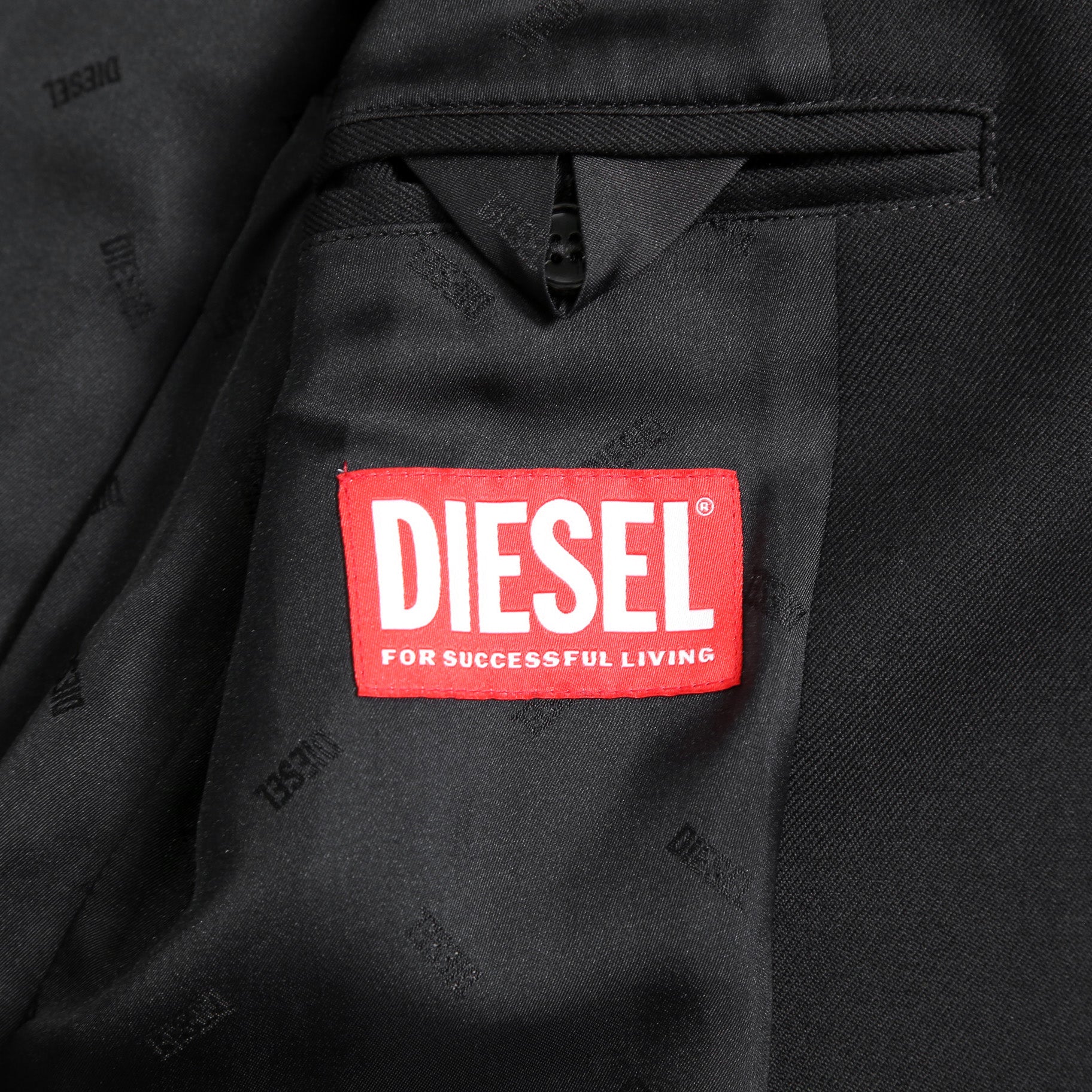 Diesel ディーゼル / 2023AW 美品 J-Wire A デニム切替 ノッチドラペル ジャケット / size 46 (BLACK)